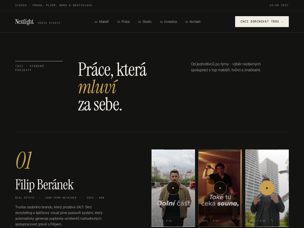 Náhled webu NL Media
